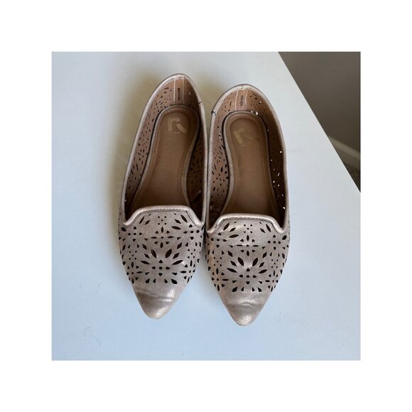 REPORT Closed Toe Flats Neutral Metallic Color Women's 9 Wide - Picture 2 of 7